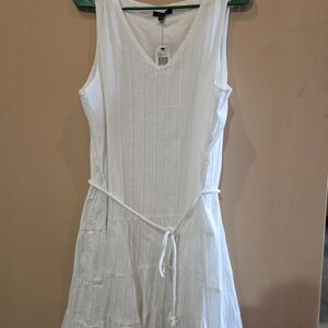 Nautica White Striped Garment